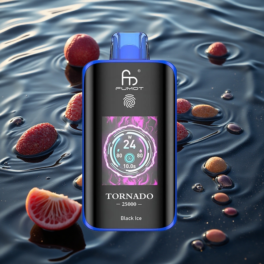 Fumot Tornado 25000 Puffs Oppladbart Batteri Svart Is