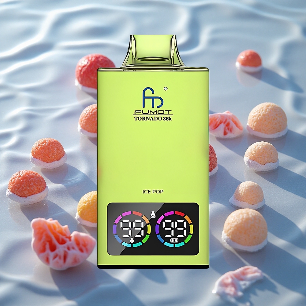 Fumot Tornado 35000 Engangs Vape Iskrem Pop med Dual Mesh Coil og 15ml E-væske