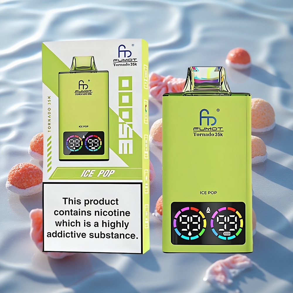 Fumot Tornado 35000 Engangs Vape Iskrem Pop med Dual Mesh Coil og 15ml E-væske