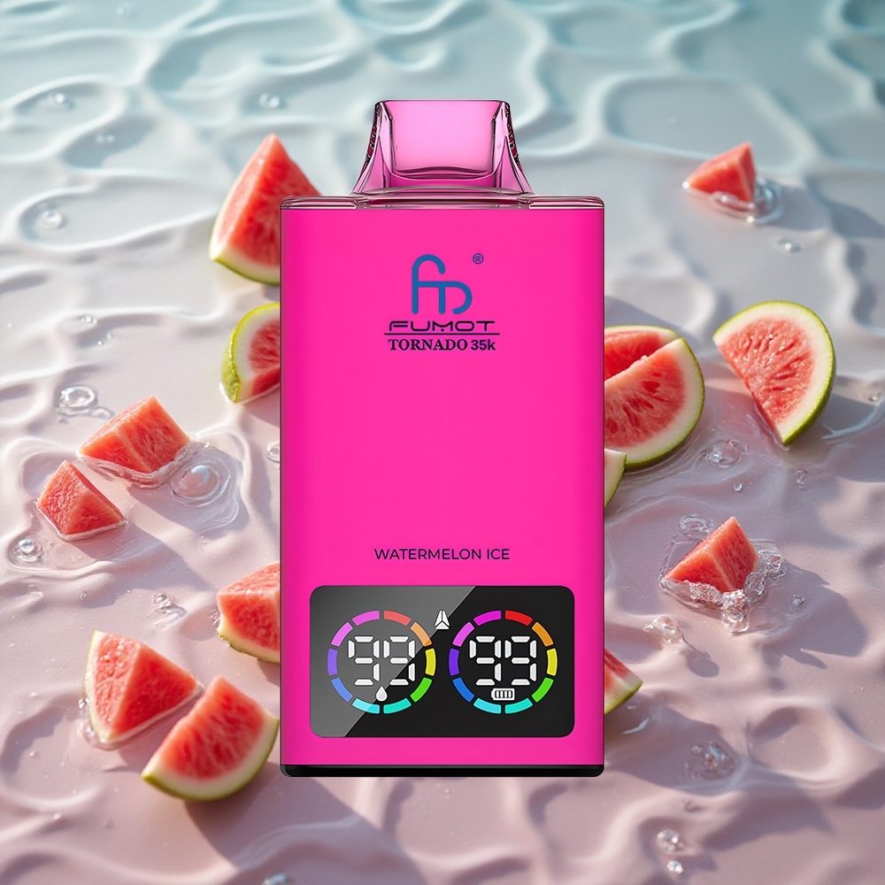 Fumot Tornado 35000 Puffs Vannmelon Is med Dual Mesh Coil og 15ml E-væske