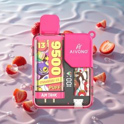 Aivono AIM-TANK 9500 Puffs Opplevelse med Jordbær Is og 18ml E-væske Kapasitet