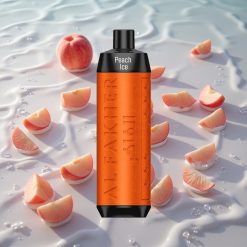 Al Fakher Crown Bar 8000 Fersken Is med 18ml e-Liquid og 8000 Puffs