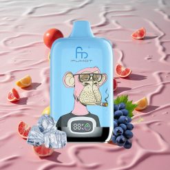 Fumot Tornado Digital Box 12000 Puffs Oppladbar E-Pipe Rosa Sitronade med Mesh Coil